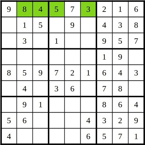 Sudoku Beispiel Leicht Schritt 5